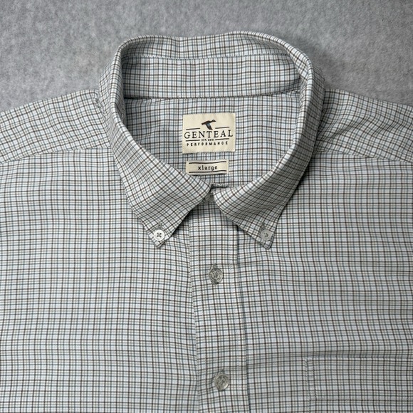 Genteal Performance Men's XL Plaid Long Sleeve Button Down Shirt Outdoor - Picture 1 of 7